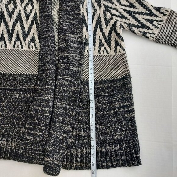 Lucky Brand Wool Blend Stargazer Tribal Aztec Open Knit Cardigan Sweater - Picture 5 of 11